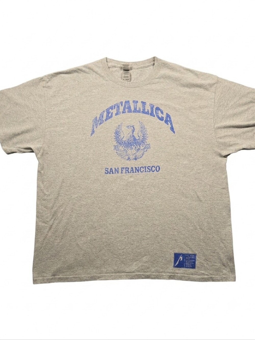 Metallica San Francisco Phoenix Graphic Tee Grey Blue Gildan Heavy Cotton 2XL